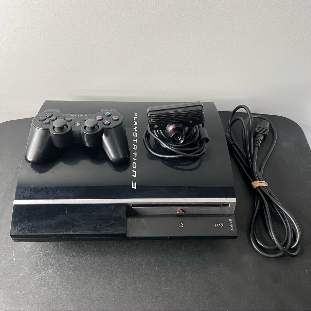 PlayStation 3 PS3 Fat 80GB Console System Bundle Lot & 14 Games Tested & Working